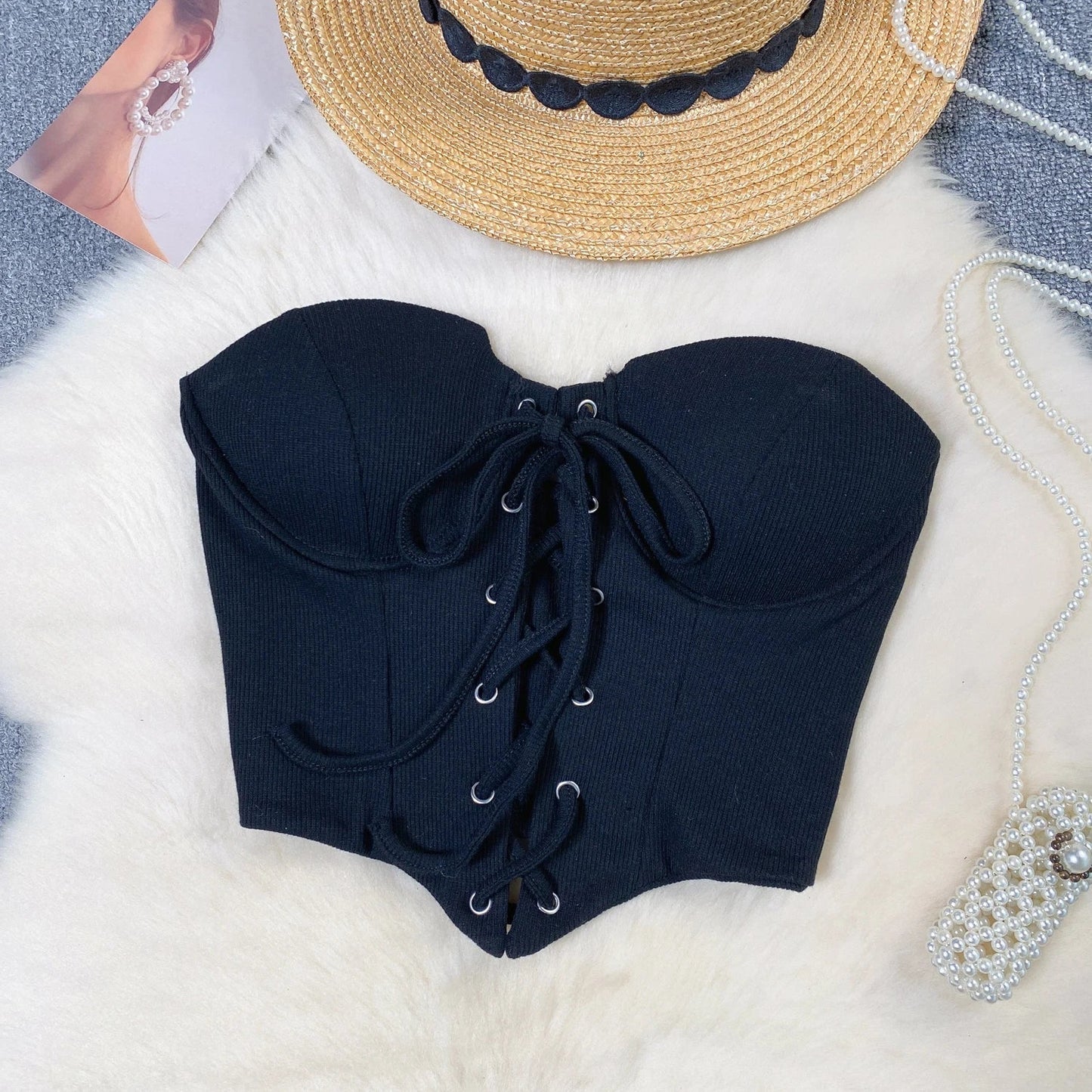 Variant image for Dam Bustier Enfärgad Polyester Klubbplagg-4