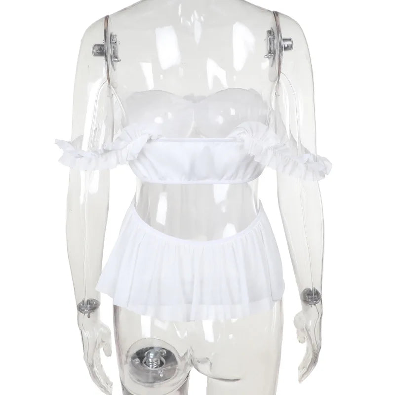 Kort Crop Top för Dam i Stretchigt Polyester – Enfärgad, Lätt och Bekväm Topp för Festliga Tillfällen 5