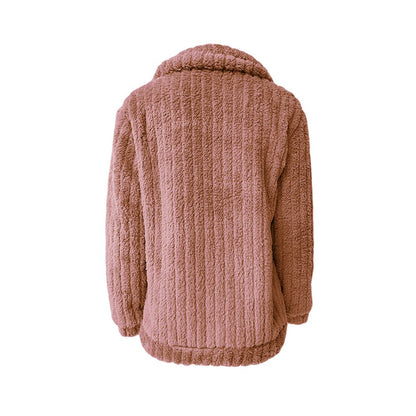 Lång Kofta Dam med Blixtlås i Ullblandning för Höst och Vinter-2