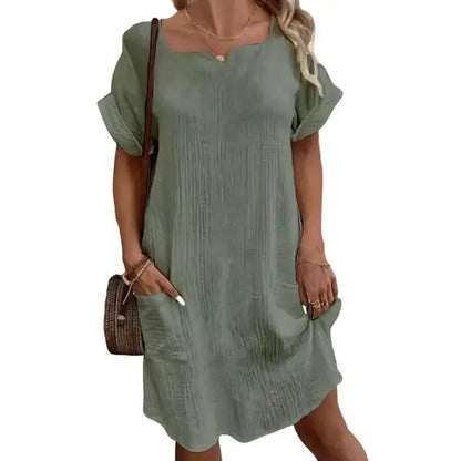 Variant image for Kvinnors Klänning Andningsbar Elegant 100% Bomull-1