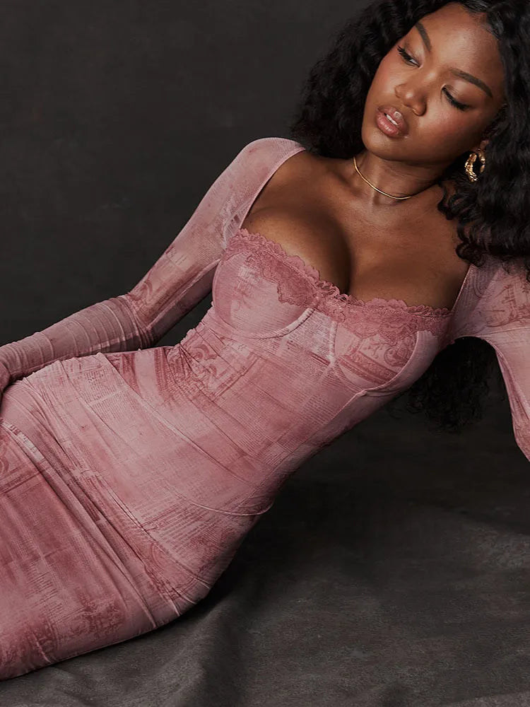 Dam Klänning Midi Tight Passform Polyester-3