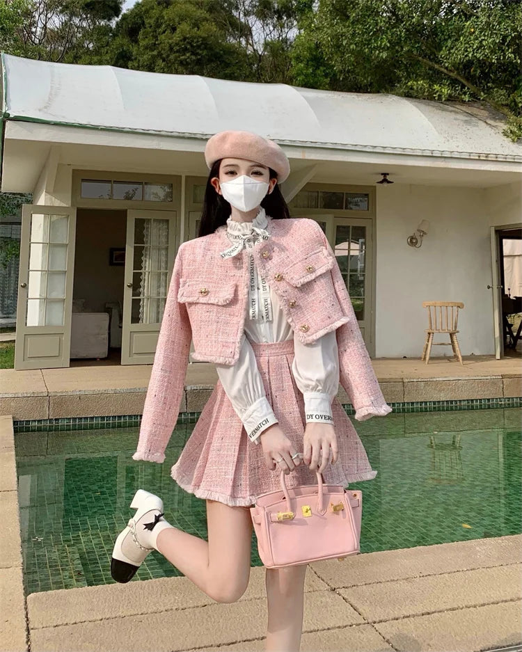 Variant image for Dam Stenuppsättning Elegant Knappdesign Polyester Mikrofiber Ull-7