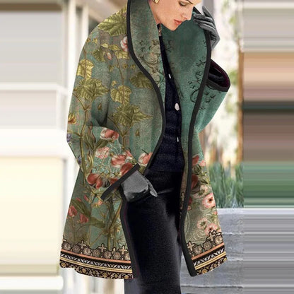 Variant image for Kvinnors Kimono Kappa Blommig Jacquard Polyesterblandning-1