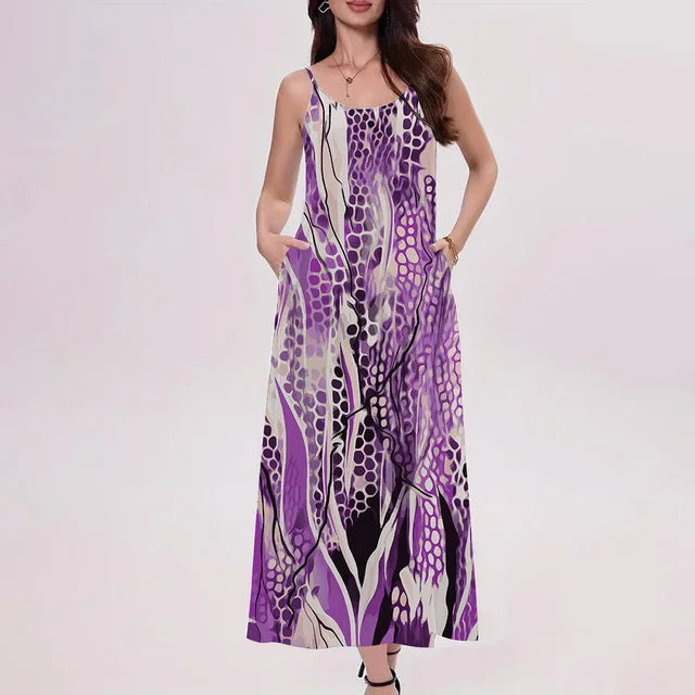 Kvinna Klänning Avslappnad Luftig 100% Bomull-3