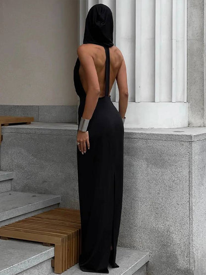 Långklänning Dam Ermlös Polyester Spandex för Fest-2