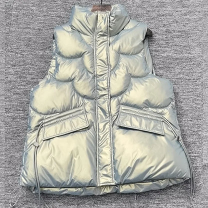 Lång Vinterjacka Dam med Huva i Vindresistent Polyester 14