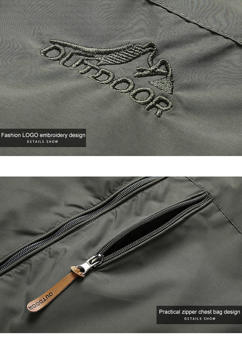 Höstjacka Herr Softshell Vattenbeständig Militärstil med Huva och Fickor – Perfekt för Utomhusaktiviteter 2