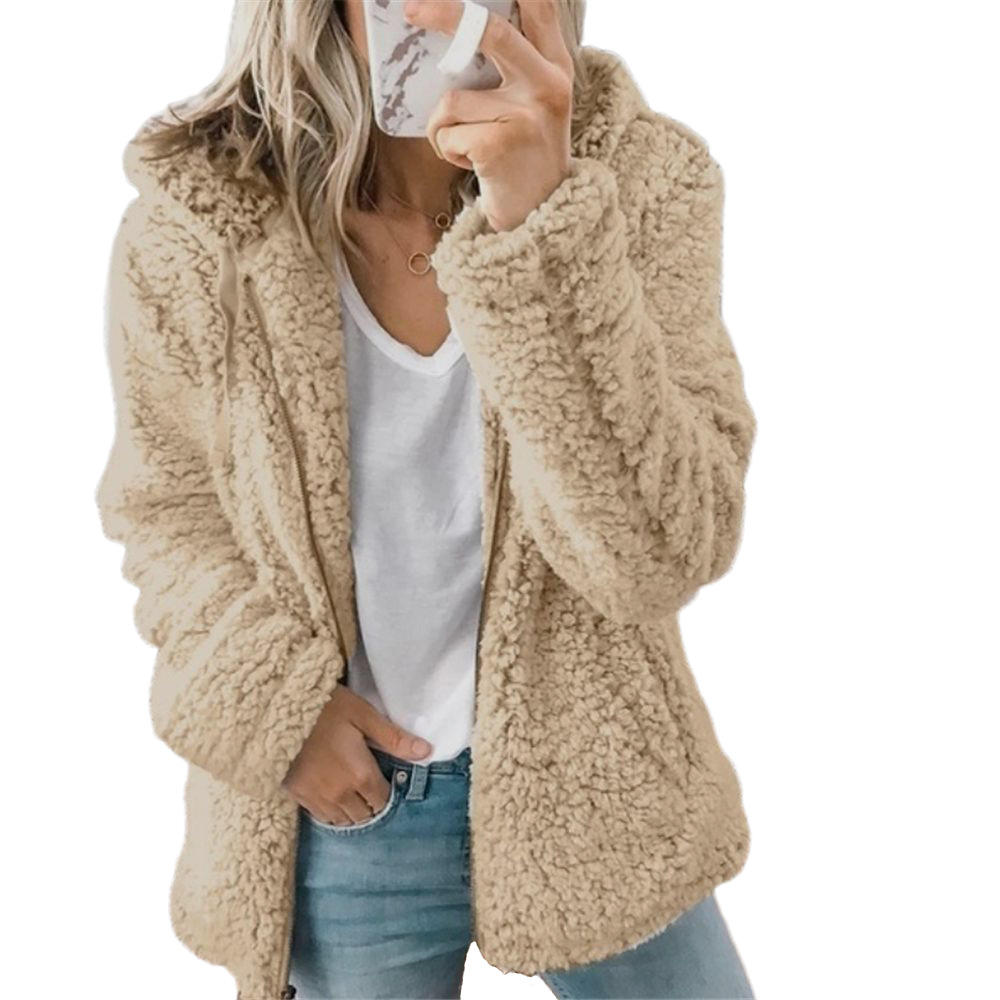 Kvinno Kappa Teddy Fleece med Fickor och Blixtlås 9