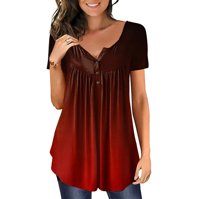 Kvinnors Kort Blus Multifunktionell Lätt Polyester-3