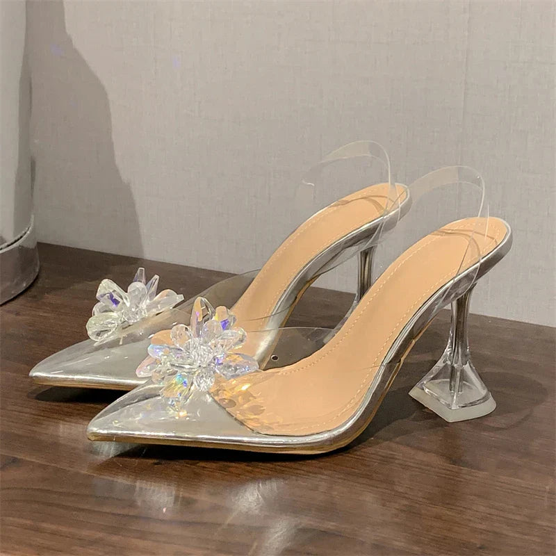 Variant image for Dam Slingback Skor Spetsig Tå PVC Hög Klack 9,5 cm-8