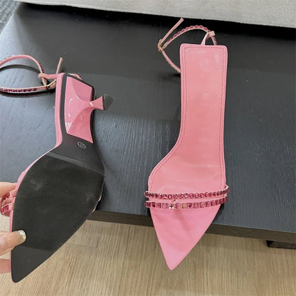 Dam Sandaler PEEPTO PU Material med Gummisula och Bakre Rem-2