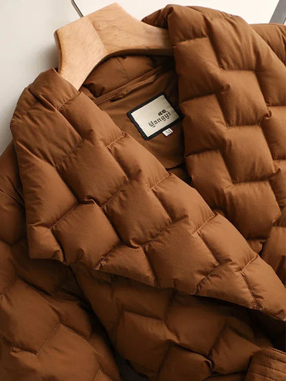 Dam Nedjacka Slim Fit Polyester med Bälte 3