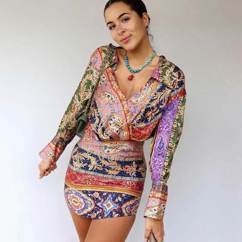 Kvinnors Byxensemble Mönstrad A-linje Polyester-3