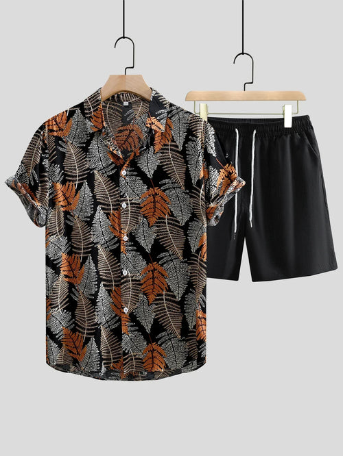 Tvådelat Set Dam Vintage Polyester för Sommarbruk-1