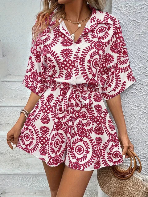 Dam Jumpsuit Avslappnad Med Knutdetalj Luftigt Tyg 10