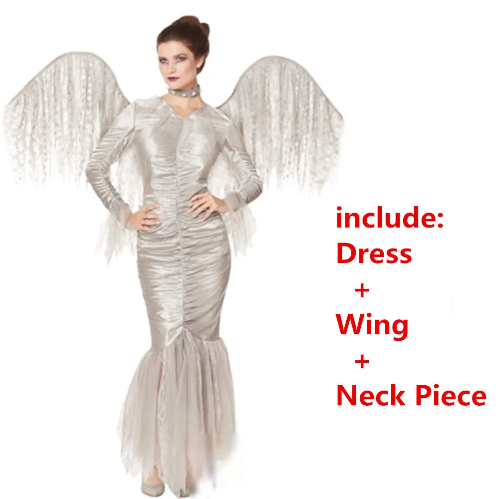 Variant image for Damklänning Gotisk Polyester Kostym för Temafester-6