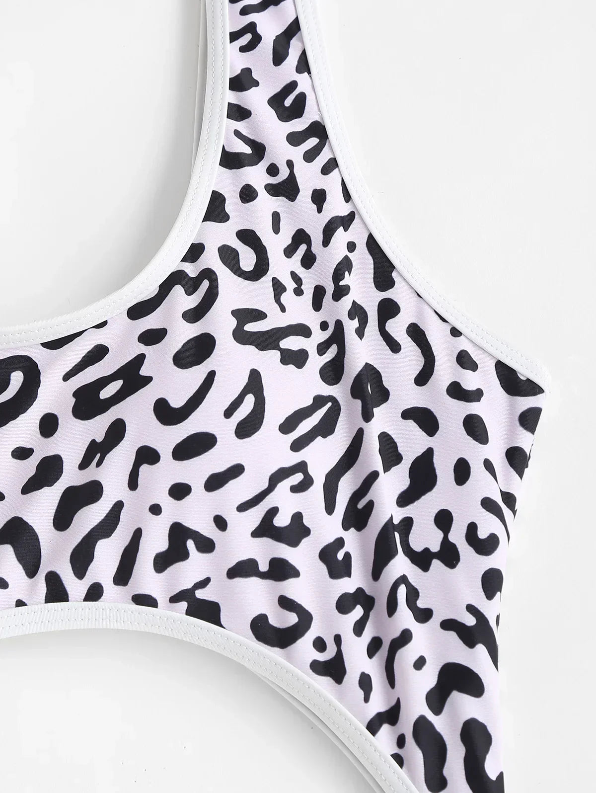 Dam Topp Leopardmönstrad Lätt Polyester-4