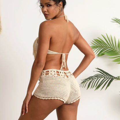 Dam Bikini Set Virkad Design Akryl 2-delad-5