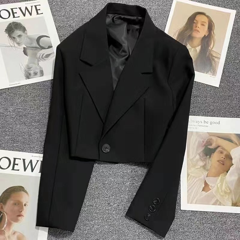 Dam Blazer Klassisk Design Polyester Utskjutande Silhuett 4