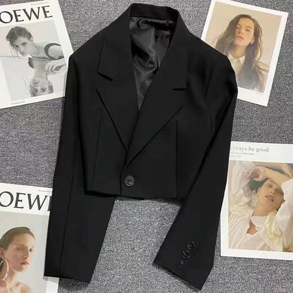 Dam Blazer Klassisk Design Polyester Utskjutande Silhuett 4