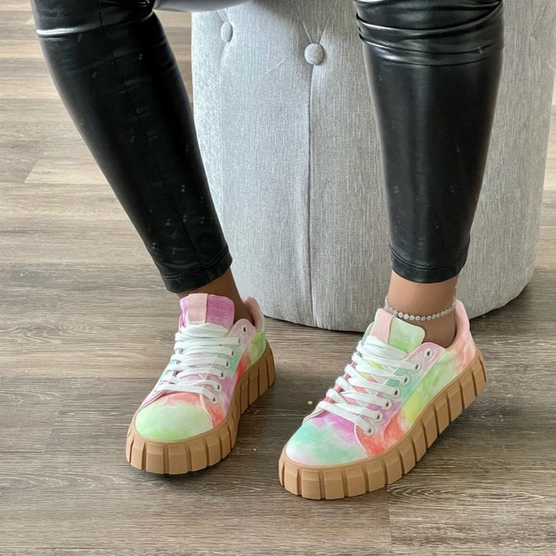 Sportskor Dam Hög Axel Tjock Sula Syntetisk Textil Sneakers-4