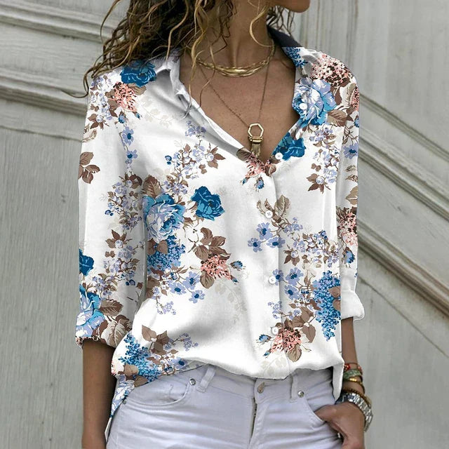 Variant image for Vit Dam Blus Lätt och Luftig Polyester Elegant Design-9