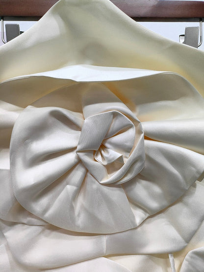 Damklänning Mini Blommönster Ärmlös Bomull Polyester 5