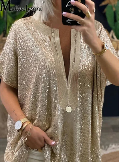 Blus Dam Luftig Design Första Klass Material-1