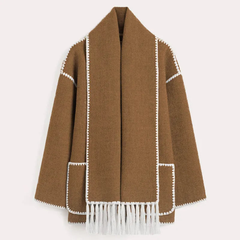 Damjacka Boho-Chic med Fransar i Polyester för Damer 11
