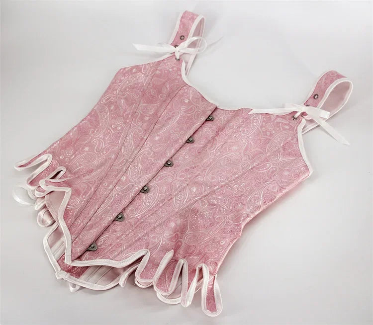 Dam Bustier Ärmlös Polyester Spandex med Tryckdesign och Broderier-4