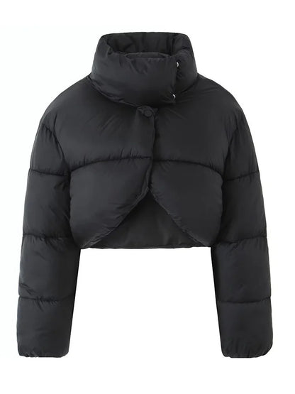 Dam Långärmad Jacka Elegant Ullblandning 6