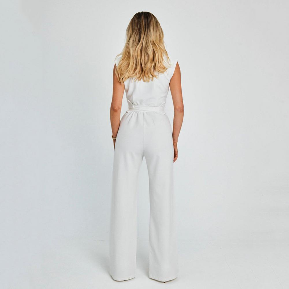 Dam Jumpsuit Ärmlös Med Bälte Polyester Vida Byxben-6