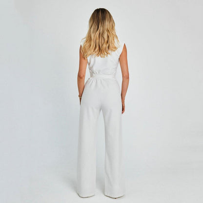 Dam Jumpsuit Ärmlös Med Bälte Polyester Vida Byxben-6