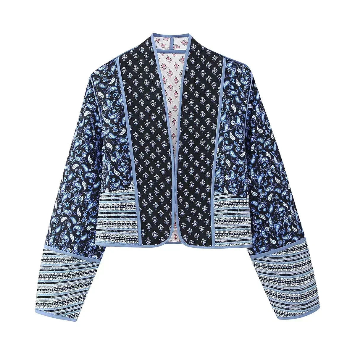 Variant image for Dam Blazer Vintage Blommönster Högkvalitativt Tyg-5