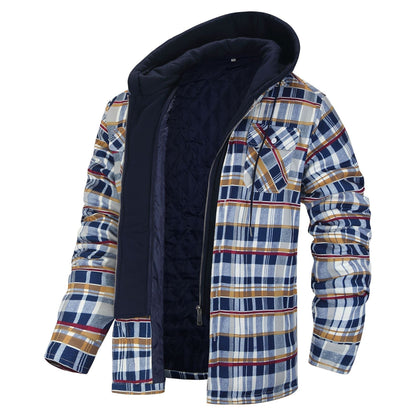 Herrjacka med Huva i Bomullsblandning Elegant Casual-5