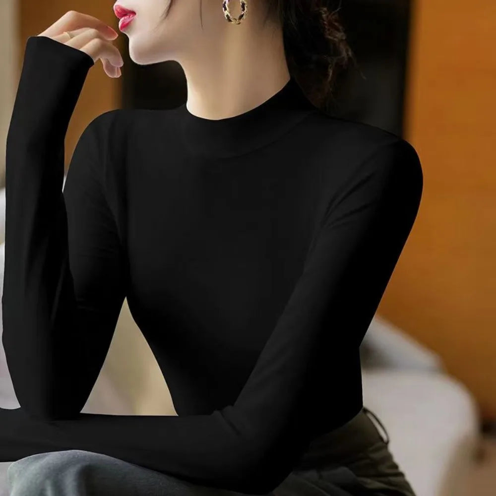 Herr T-shirt Långärmad Månsken Design Bomullsblandning 2