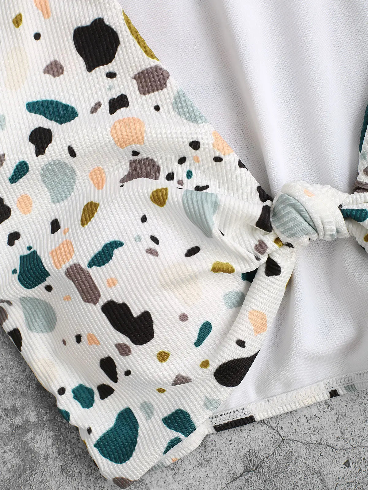 Dam T-shirt Normal Passform Ribbad 100% Bomull-3