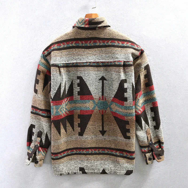 Herrjacka Långärmad Vintage Mjuk Bomullsblandning-2