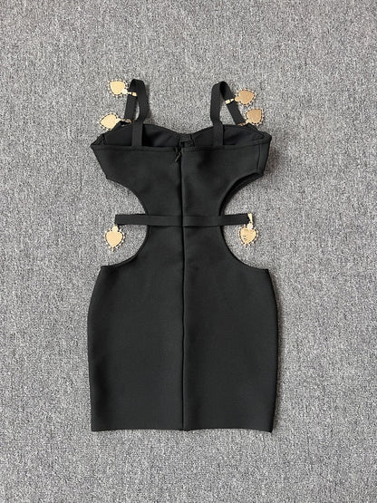 Kvinnors Miniklänning Figurnära V-Formad Polyester-1