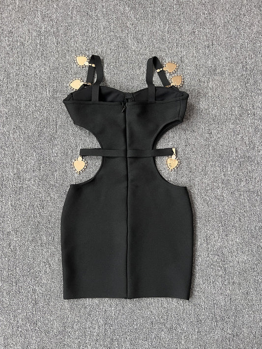 Kvinnors Miniklänning Figurnära V-Formad Polyester-1