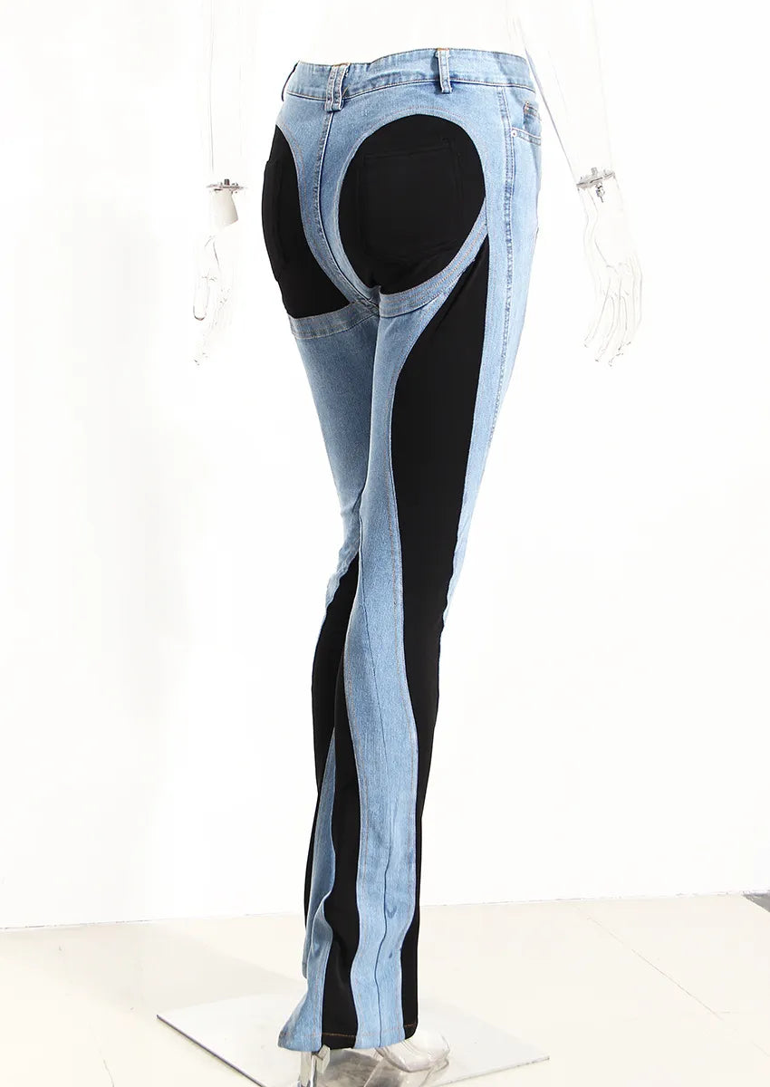 Dam Jeans Hög Midja Stretch Bomull-5
