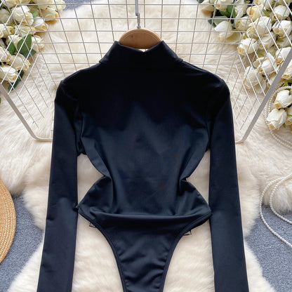 Dam Bodysuit Mjuk Polyester Smickrande Silhuett-4
