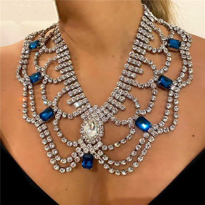 Variant image for Kvinnors Smyckeset Halsband och Örhängen Koppar med Strass-6