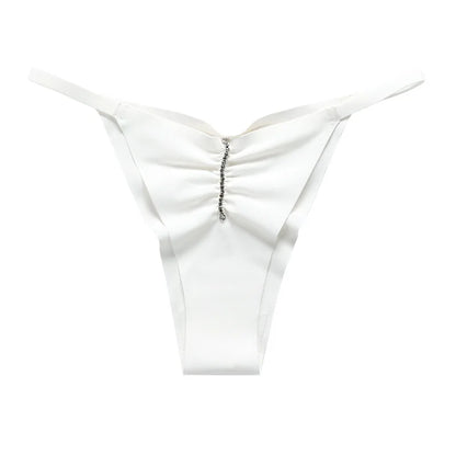 Dam Bikinitrosor med Strass Detaljer Polyester och Siden-6
