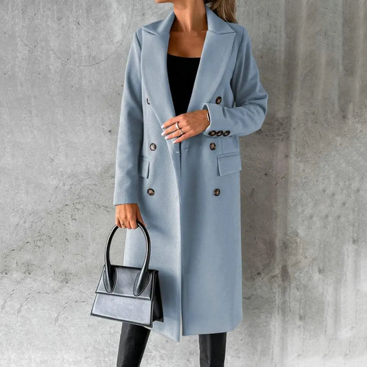 Dam Trench Coat Klassisk Ull-1