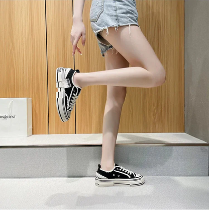 Herr Sneakers Låg Skärning Canvas Bekväm Skor-5