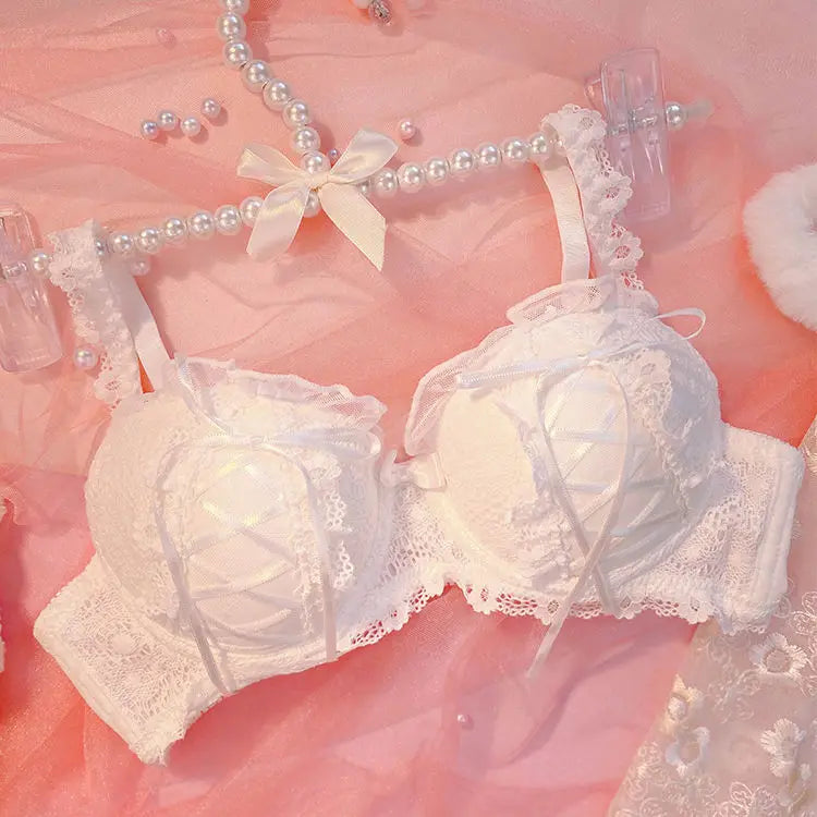 Kvinnors BH-set Lolita Look Trådlös Polyester-4