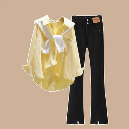 Dam Byxdress Sträckt Polyester Med Anpassningsbar Passform-2