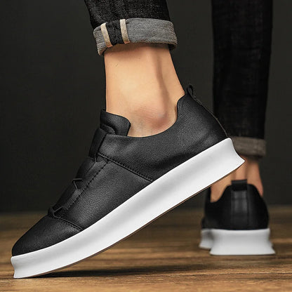 Herrar Låga Sneakers Modern Läder-3