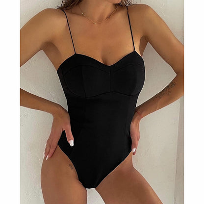 Tjejers Badklänning Spaghetti Remmar Polyester-2